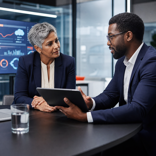 IT Consultant and CEO Discussing Digital Environment-1-1
