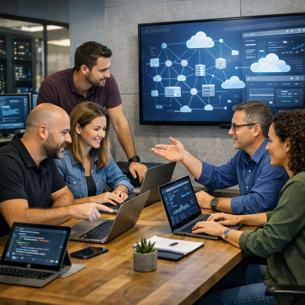 Équipe de La Boite Technologique collaborant sur des solutions IT pour TPE et PME